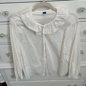 Women’s Dainty Lace Trim Blouse.  Size Large